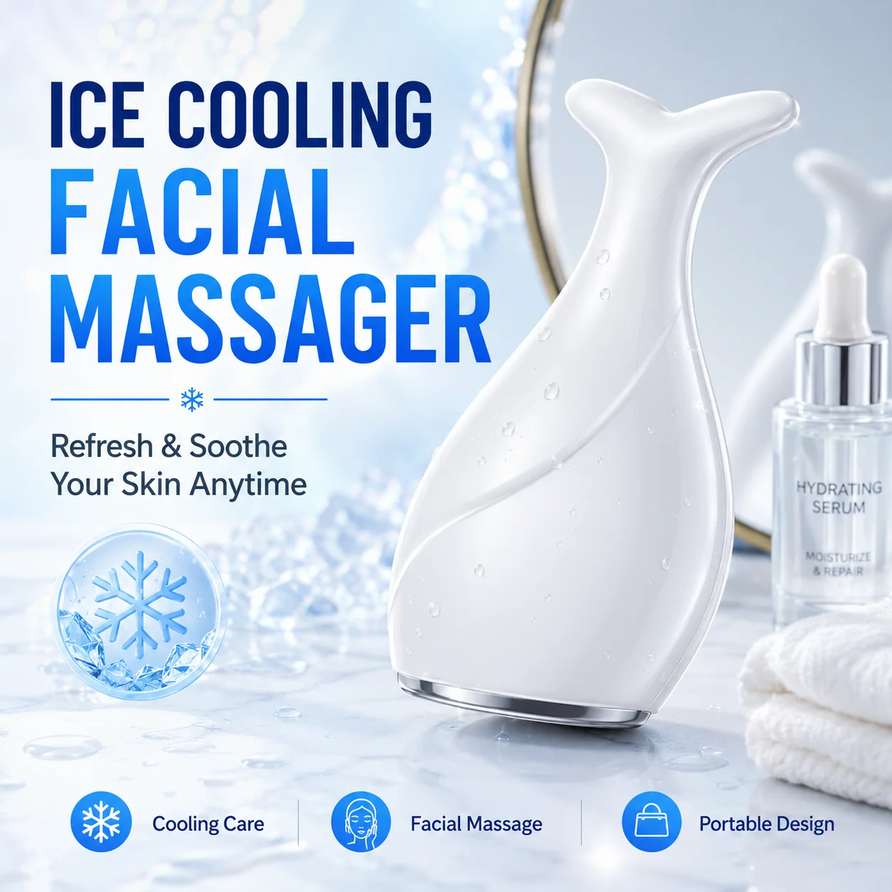 Skincare Scora - Massageador Facial em Forma de Cauda
