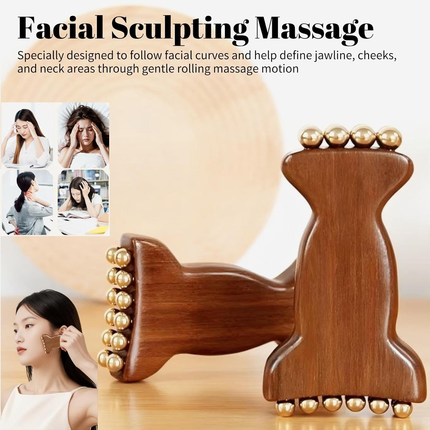 Rolo Facial de Latão Sólido pa - Skincare Glowing avaliação e preço